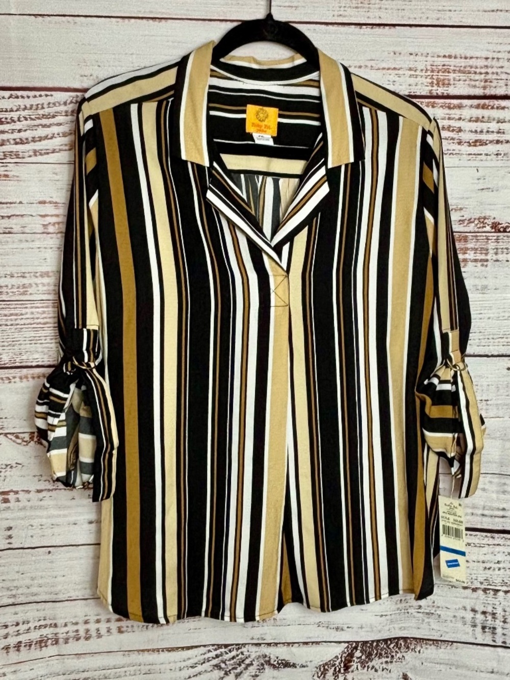 Ruby Rd petitie NWT Multicolor striped long sleeve top size PXL